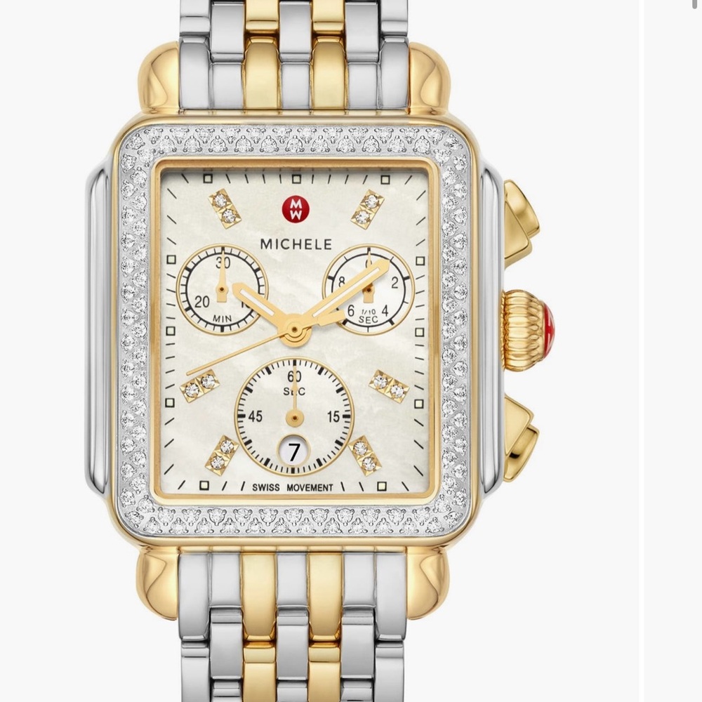 Michele Deco Diamond Chronograph Watch - Picture 6 of 8